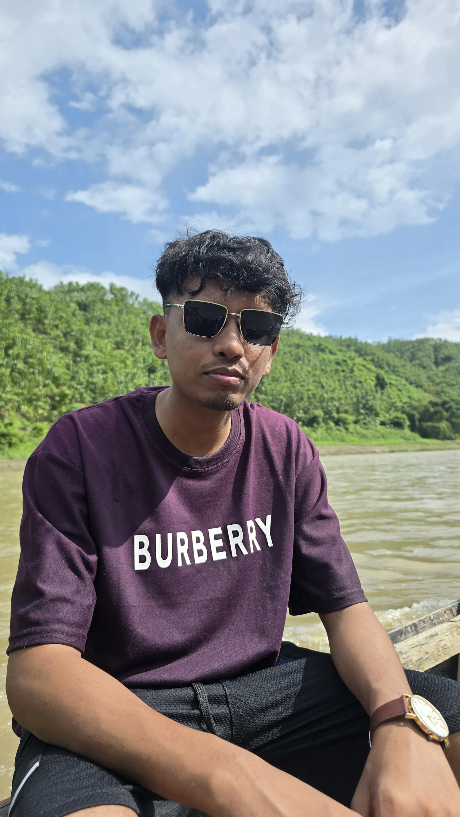 Mahmudul at the scenic Matamuhuri area in Bandarban