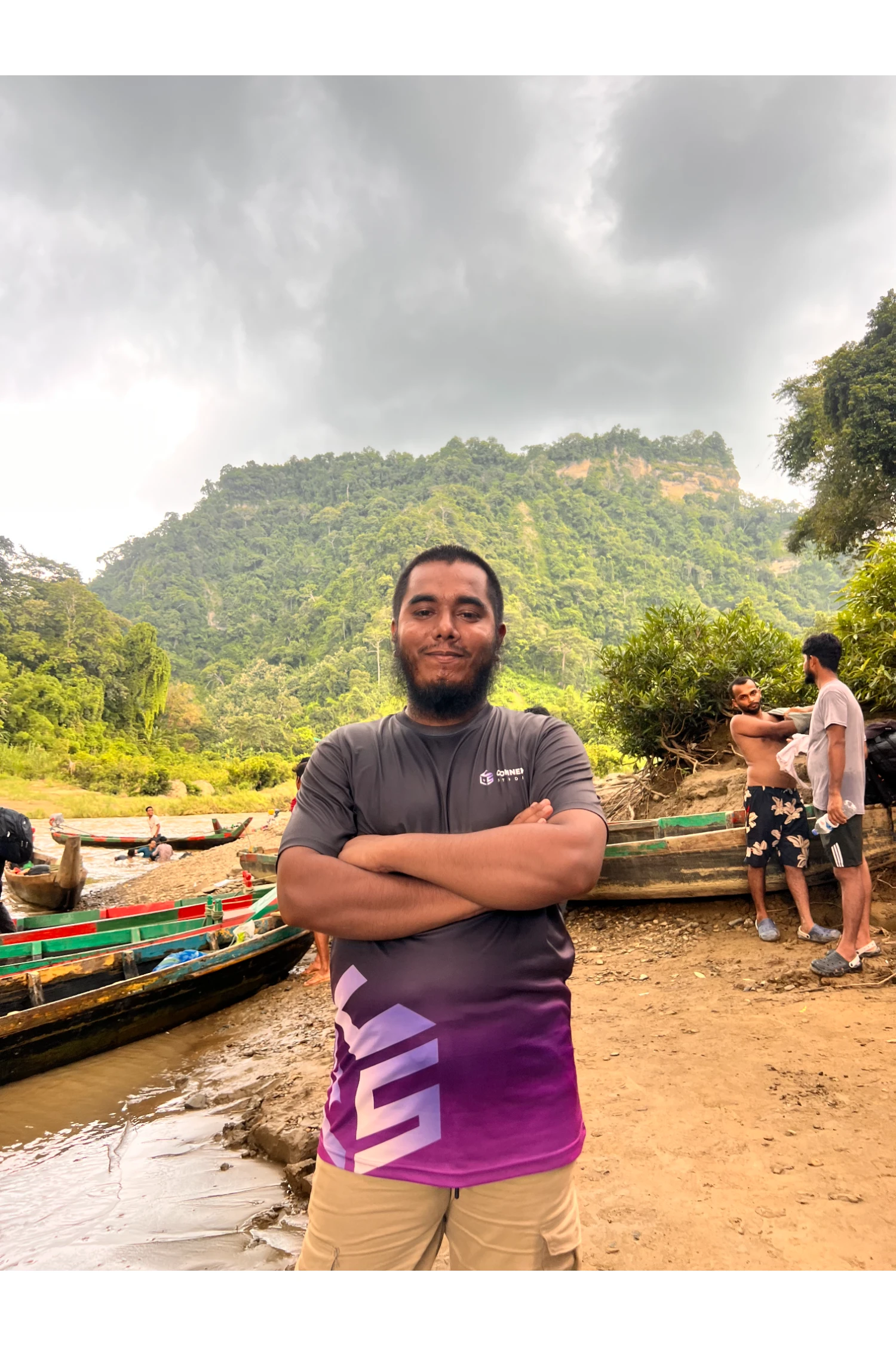 Moyen exploring the serene Matamuhuri area in Bandarban