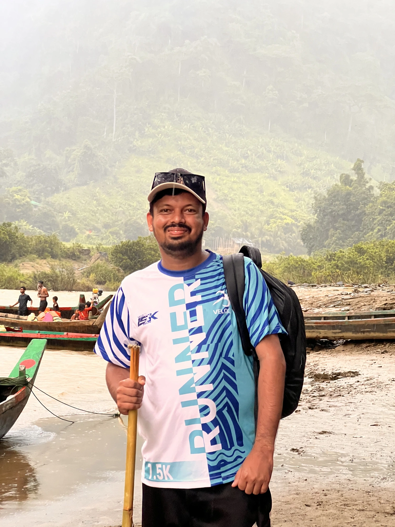 nayem exploring the vibrant local streets of Bandarban town