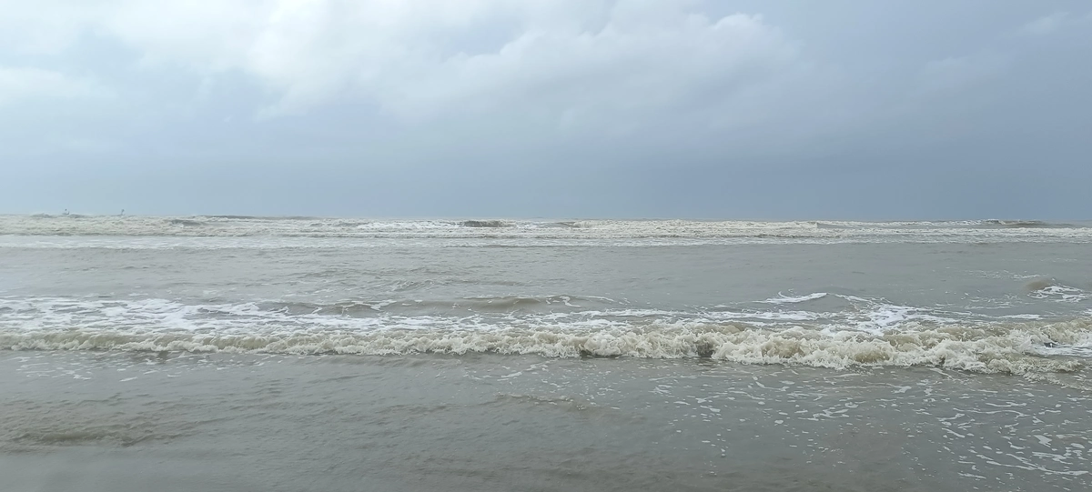 Panoramic view of Cox's Bazar sea beach captured during our company retreat 2023