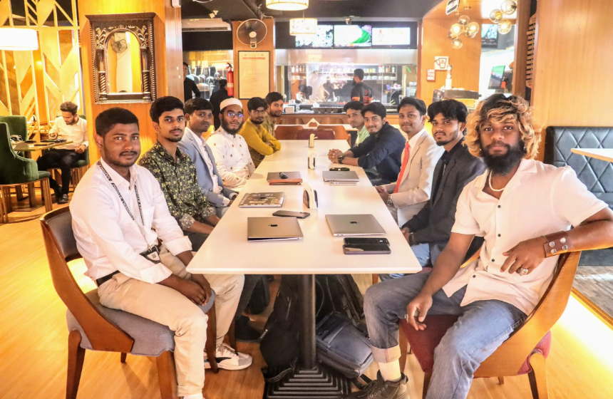 Team enjoying traditional Iftar dishes and conversations in 2024