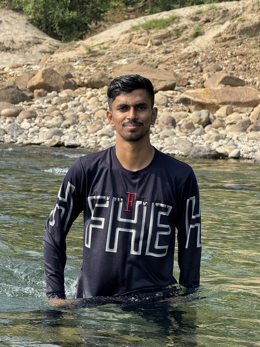 Kayes exploring the scenic beauty of Jaflong