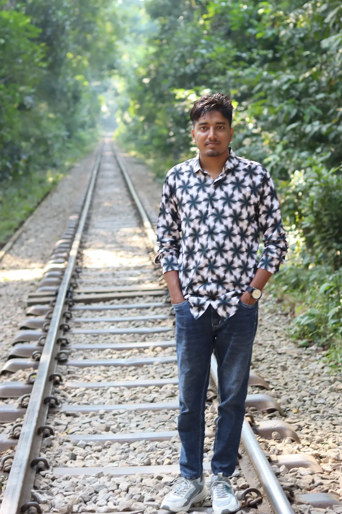 Manik exploring the lush green Lawachara National Park