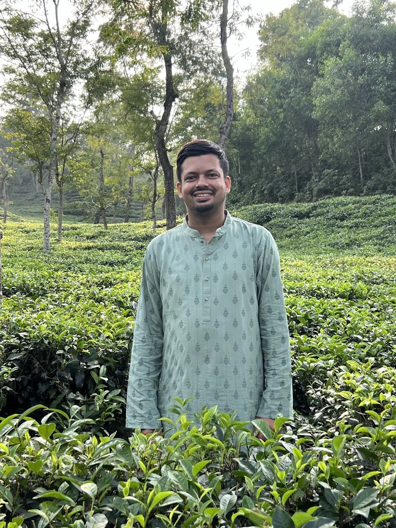 Nayeem capturing memories in the tea gardens